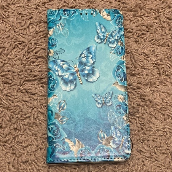 Floral Rose Blue Butterfly Design Phone Case Cover Ans Artia ACK2326 CPT YHD NEW - Picture 2 of 7